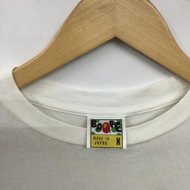 ベイプ BAPE Tシャツ 半袖 半袖カットソー プリントTシャツ クルーネックカットソー M プリント 白 / ホワイト / white メンズ USED 古着 中古 10160720