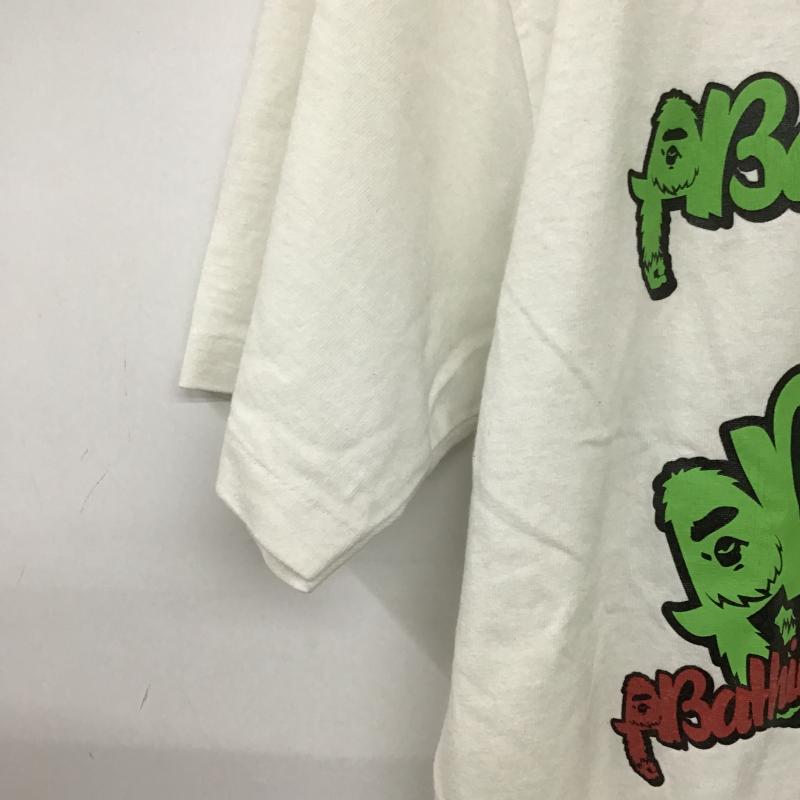 ベイプ BAPE Tシャツ 半袖 半袖カットソー プリントTシャツ クルーネックカットソー M プリント 白 / ホワイト / white メンズ USED 古着 中古 10160720