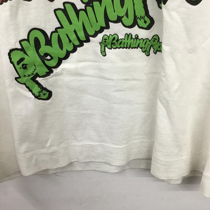 ベイプ BAPE Tシャツ 半袖 半袖カットソー プリントTシャツ クルーネックカットソー M プリント 白 / ホワイト / white メンズ USED 古着 中古 10160720