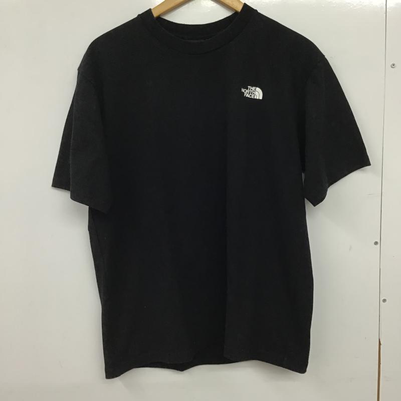 ザノースフェイス THE NORTH FACE Tシャツ 半袖 半袖カットソー プリントTシャツ クルーネックカットソー M ロゴ、文字 黒 / ブラック / black メンズ USED 古着 中古 10160723