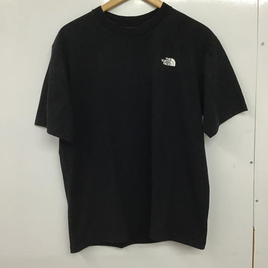 ザノースフェイス THE NORTH FACE Tシャツ 半袖 半袖カットソー プリントTシャツ クルーネックカットソー M ロゴ、文字 黒 / ブラック / black メンズ USED 古着 中古 10160723
