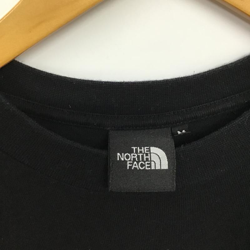 ザノースフェイス THE NORTH FACE Tシャツ 半袖 半袖カットソー プリントTシャツ クルーネックカットソー M ロゴ、文字 黒 / ブラック / black メンズ USED 古着 中古 10160723