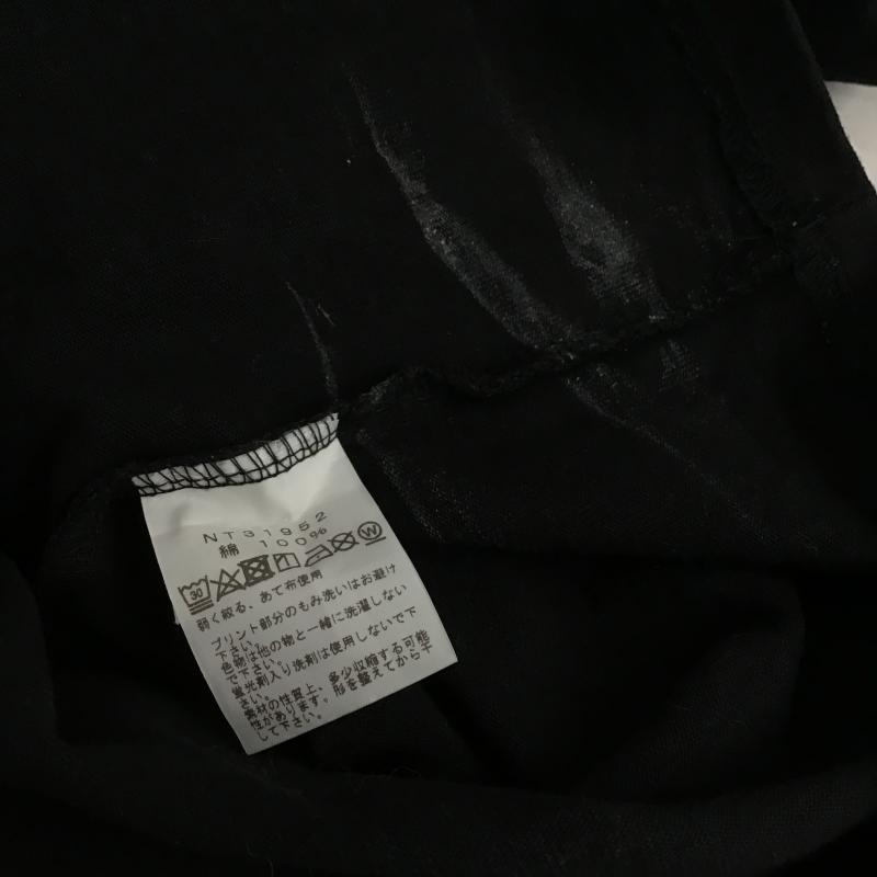 ザノースフェイス THE NORTH FACE Tシャツ 半袖 半袖カットソー プリントTシャツ クルーネックカットソー M ロゴ、文字 黒 / ブラック / black メンズ USED 古着 中古 10160723