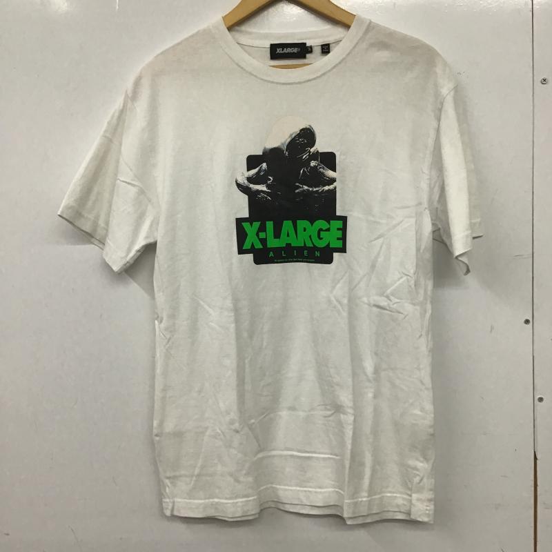 エクストララージ XLARGE Tシャツ 半袖 半袖カットソー プリントTシャツ クルーネックカットソー M ロゴ、文字 白 / ホワイト / white メンズ USED 古着 中古 10160724