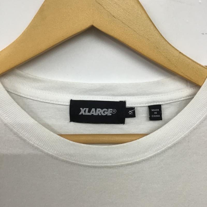 エクストララージ XLARGE Tシャツ 半袖 半袖カットソー プリントTシャツ クルーネックカットソー M ロゴ、文字 白 / ホワイト / white メンズ USED 古着 中古 10160724