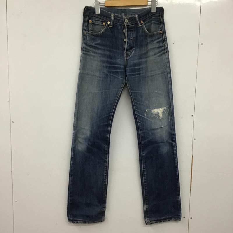 リーバイストラウスアンドコー Levi Strauss & co. パンツ デニム、ジーンズ デニムパンツ スリムパンツ カジュアルパンツ 30インチ ダメージ加工 インディゴ / インディゴ / Indigo メンズ USED 古着 中古 10160727