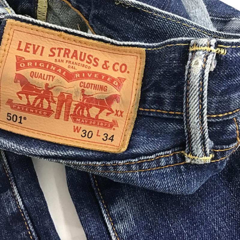 リーバイストラウスアンドコー Levi Strauss & co. パンツ デニム、ジーンズ デニムパンツ スリムパンツ カジュアルパンツ 30インチ ダメージ加工 インディゴ / インディゴ / Indigo メンズ USED 古着 中古 10160727