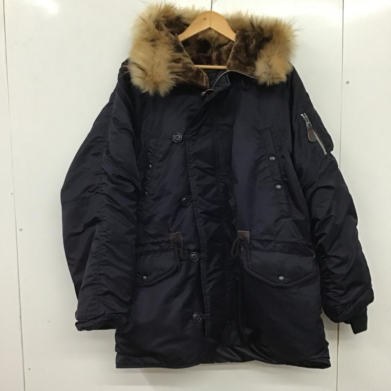 ワイパー WAIPER ジャケット、上着 ジャンパー、ブルゾン ジップアップジャケット アウター 古着 M3B XL 無地 紺 / ネイビー / navy メンズ USED 古着 中古 10160730