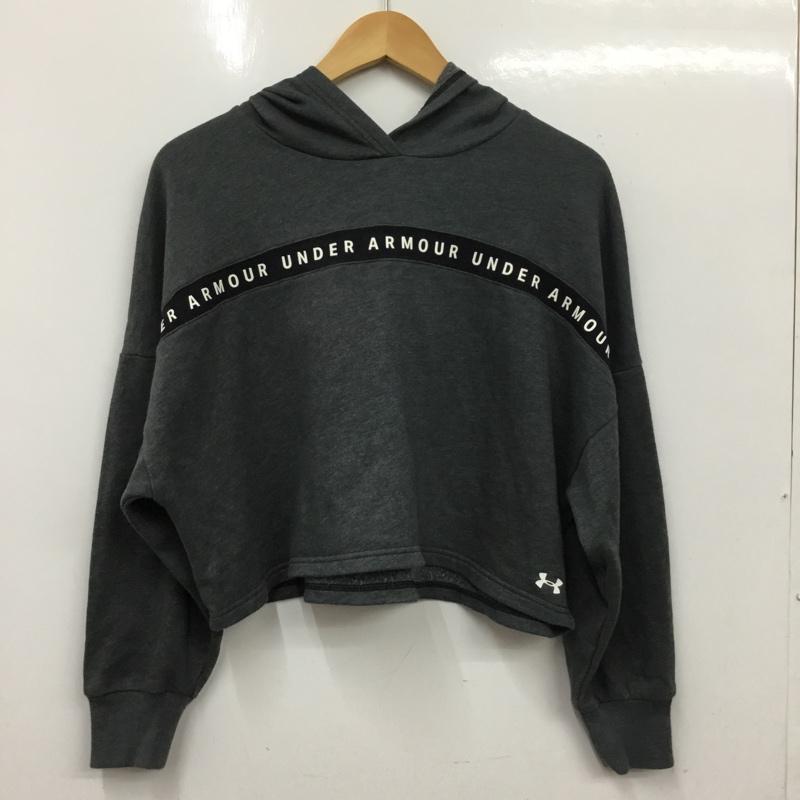 アンダーアーマー UNDER ARMOUR パーカー 長袖 M 無地 灰 / グレー / gray レディース USED 古着 中古 10160734
