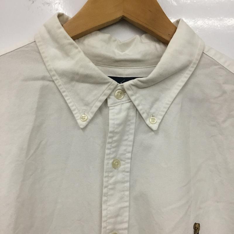 ラルフローレン RALPHLAUREN シャツ、ブラウス 長袖 長袖シャツ カラーシャツ ボタンダウンシャツ XXL ロゴ、文字 白 / ホワイト / white メンズ USED 古着 中古 10160737