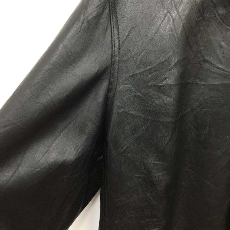 ポロバイラルフローレン Polo by RALPH LAUREN ジャケット、上着 ジャンパー、ブルゾン レザージャケット フロントボタン アウター L 無地 黒 / ブラック / black メンズ USED 古着 中古 10160740