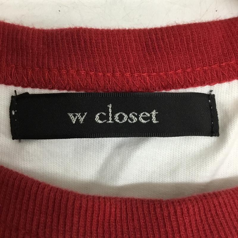 ダブルクローゼット w closet Tシャツ 半袖 FREE 無地 白 / ホワイト / white レディース USED 古着 中古 10160741