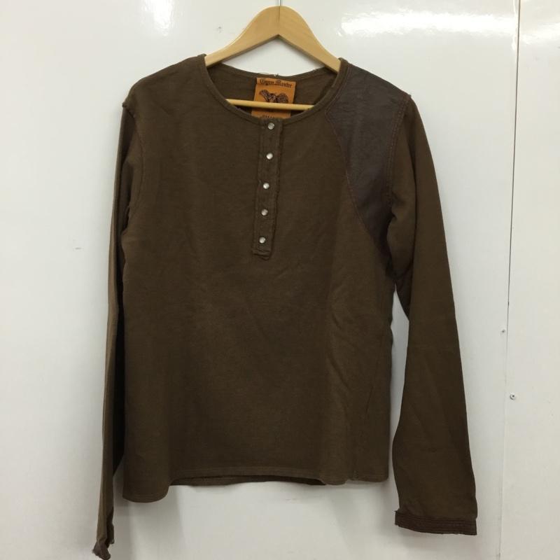 ジムマスター gym master カットソー 長袖 長袖カットソー ヘンリーネックカットソー S 無地 茶 / ブラウン / brown メンズ USED 古着 中古 10160743