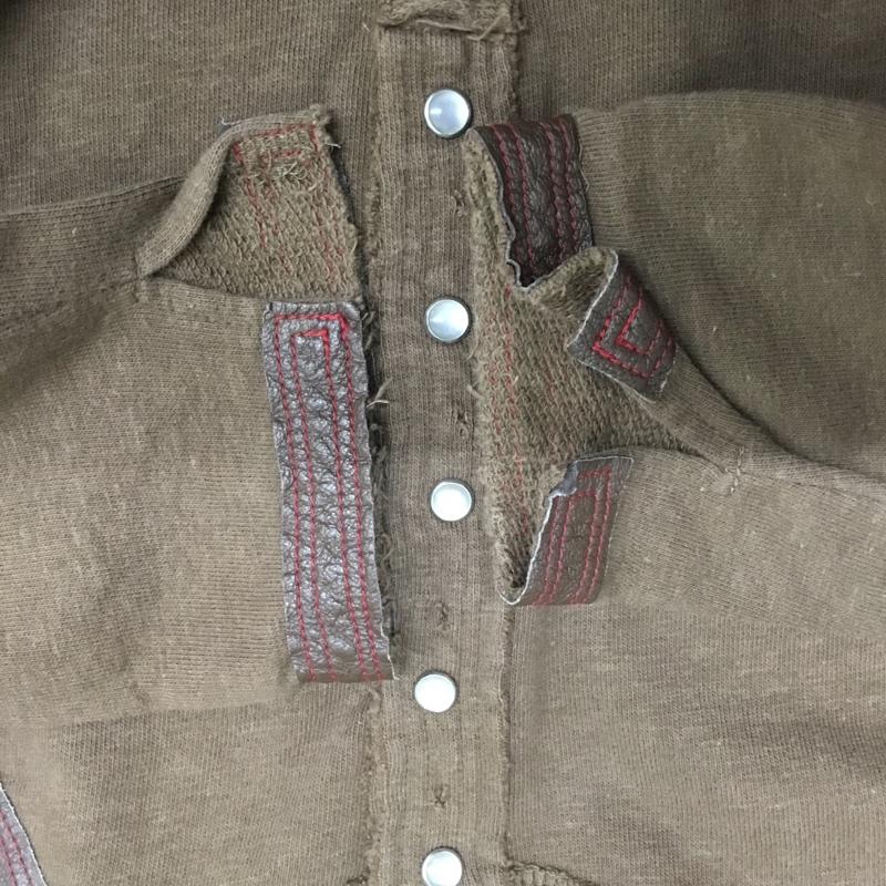 ジムマスター gym master カットソー 長袖 長袖カットソー ヘンリーネックカットソー S 無地 茶 / ブラウン / brown メンズ USED 古着 中古 10160743