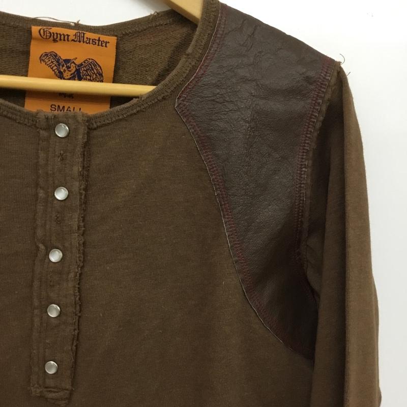 ジムマスター gym master カットソー 長袖 長袖カットソー ヘンリーネックカットソー S 無地 茶 / ブラウン / brown メンズ USED 古着 中古 10160743