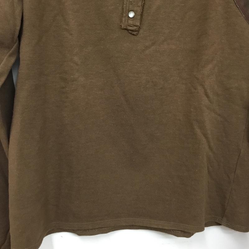 ジムマスター gym master カットソー 長袖 長袖カットソー ヘンリーネックカットソー S 無地 茶 / ブラウン / brown メンズ USED 古着 中古 10160743