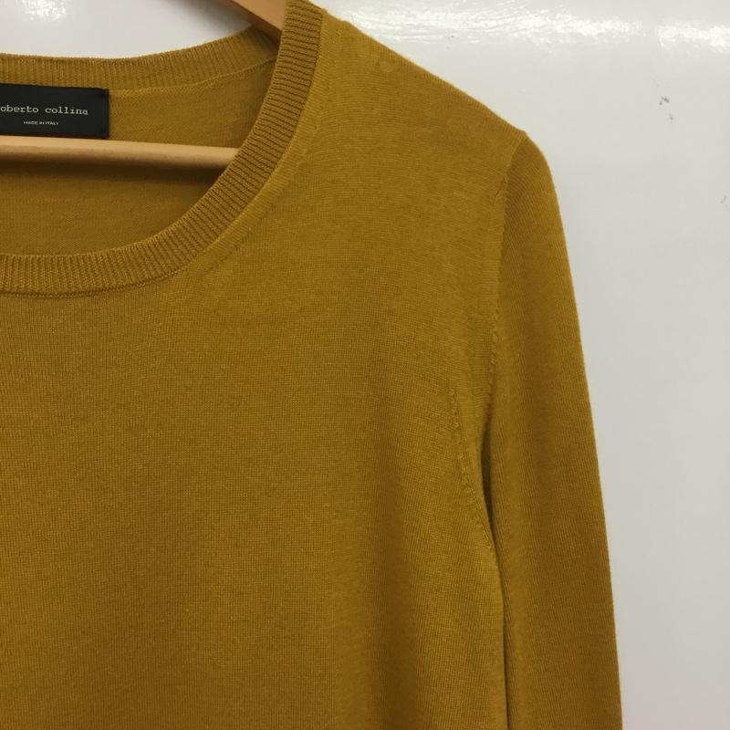 ロベルトコリーナ ROBERTO COLLINA ニット、セーター 長袖 M 無地 マスタード / マスタード / レディース USED 古着 中古 10160744