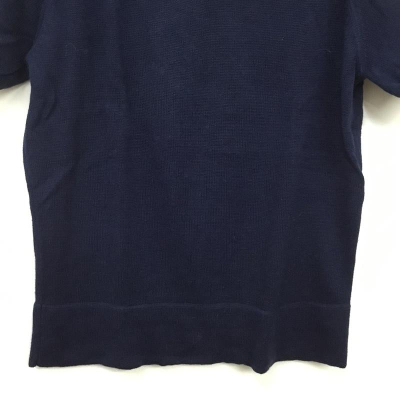 ドゥニーム Denime カットソー 半袖 半袖ニットカットソー クルーネック セーター M 無地 紺 / ネイビー / navy メンズ USED 古着 中古 10160752
