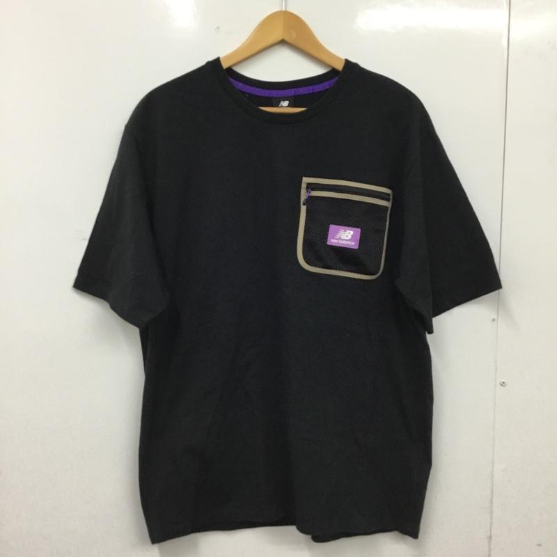 ニューバランス New Balance Tシャツ 半袖 半袖カットソー プリントTシャツ クルーネックカットソー L ロゴ、文字 黒 / ブラック / black メンズ USED 古着 中古 10160756