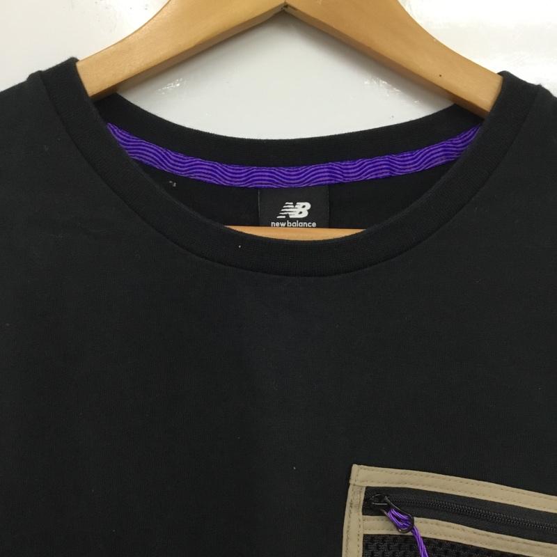 ニューバランス New Balance Tシャツ 半袖 半袖カットソー プリントTシャツ クルーネックカットソー L ロゴ、文字 黒 / ブラック / black メンズ USED 古着 中古 10160756