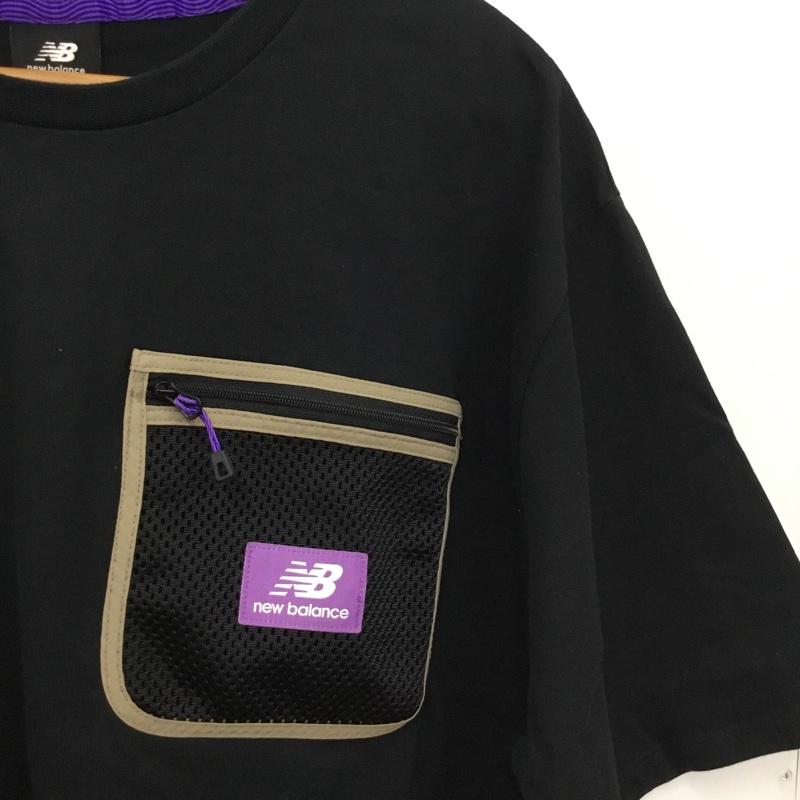 ニューバランス New Balance Tシャツ 半袖 半袖カットソー プリントTシャツ クルーネックカットソー L ロゴ、文字 黒 / ブラック / black メンズ USED 古着 中古 10160756