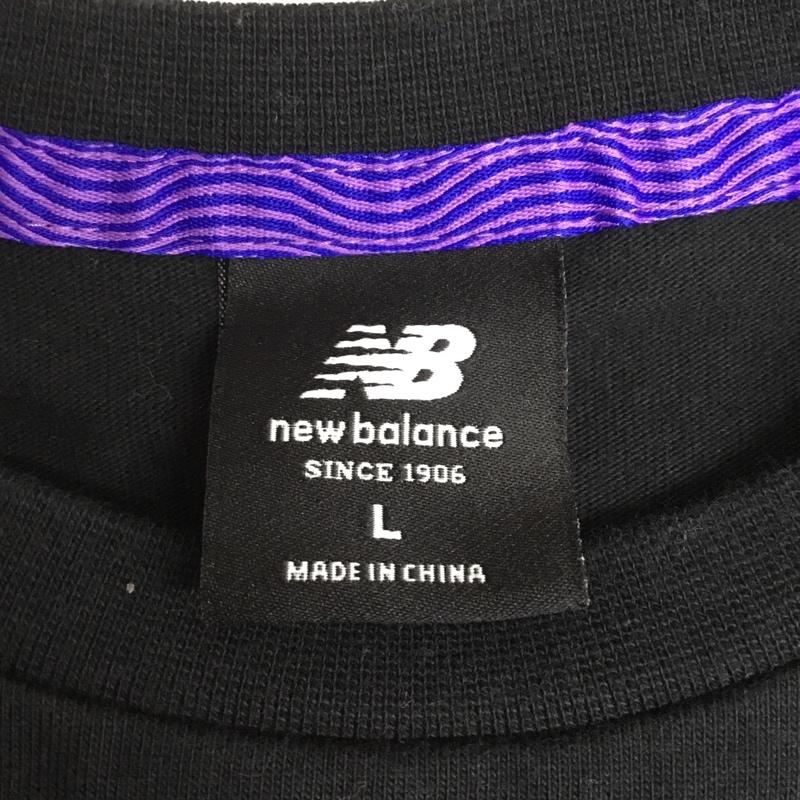 ニューバランス New Balance Tシャツ 半袖 半袖カットソー プリントTシャツ クルーネックカットソー L ロゴ、文字 黒 / ブラック / black メンズ USED 古着 中古 10160756
