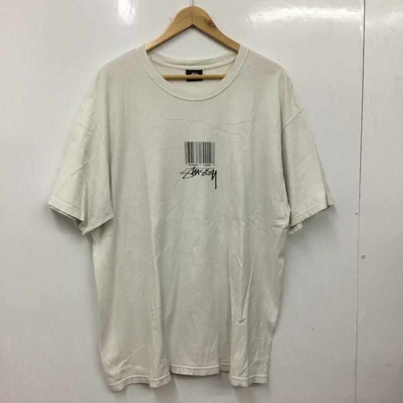 ステューシー STUSSY Tシャツ 半袖 半袖カットソー プリントTシャツ クルーネックカットソー XL ロゴ、文字 白 / ホワイト / white メンズ USED 古着 中古 10160758