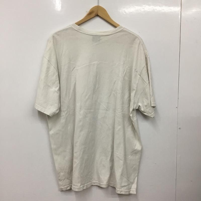 ステューシー STUSSY Tシャツ 半袖 半袖カットソー プリントTシャツ クルーネックカットソー XL ロゴ、文字 白 / ホワイト / white メンズ USED 古着 中古 10160758