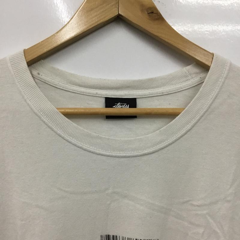 ステューシー STUSSY Tシャツ 半袖 半袖カットソー プリントTシャツ クルーネックカットソー XL ロゴ、文字 白 / ホワイト / white メンズ USED 古着 中古 10160758