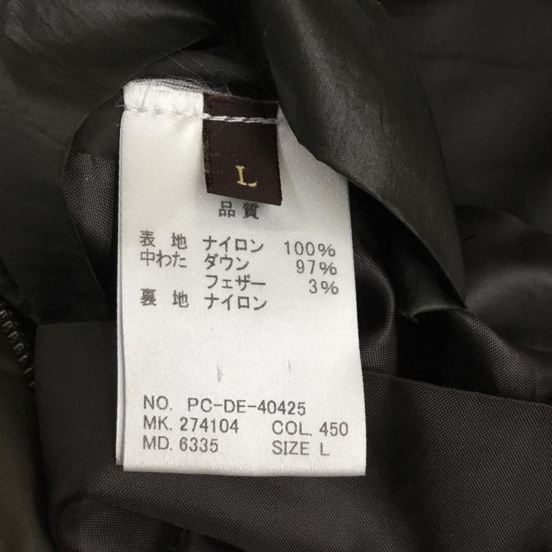 ポールスミス Paul Smith ジャケット、上着 ジャンパー、ブルゾン ジップアップジャケット ダウンジャケット アウター L 無地 カーキ / カーキ / khaki メンズ USED 古着 中古 10160763