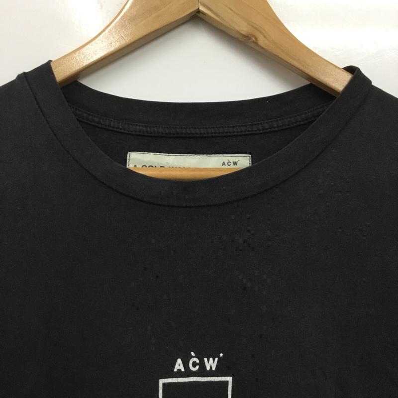 ア・コールド・ウォール A-COLD-WALL* Tシャツ 半袖 半袖カットソー プリントTシャツ クルーネックカットソー M ロゴ、文字 ダークグレー / ダークグレー / メンズ USED 古着 中古 10160765