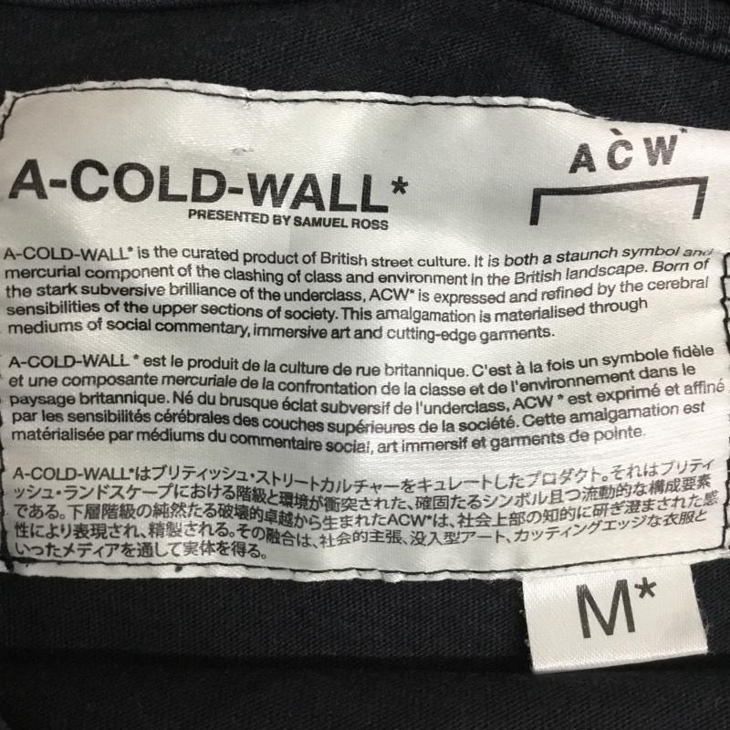 ア・コールド・ウォール A-COLD-WALL* Tシャツ 半袖 半袖カットソー プリントTシャツ クルーネックカットソー M ロゴ、文字 ダークグレー / ダークグレー / メンズ USED 古着 中古 10160765