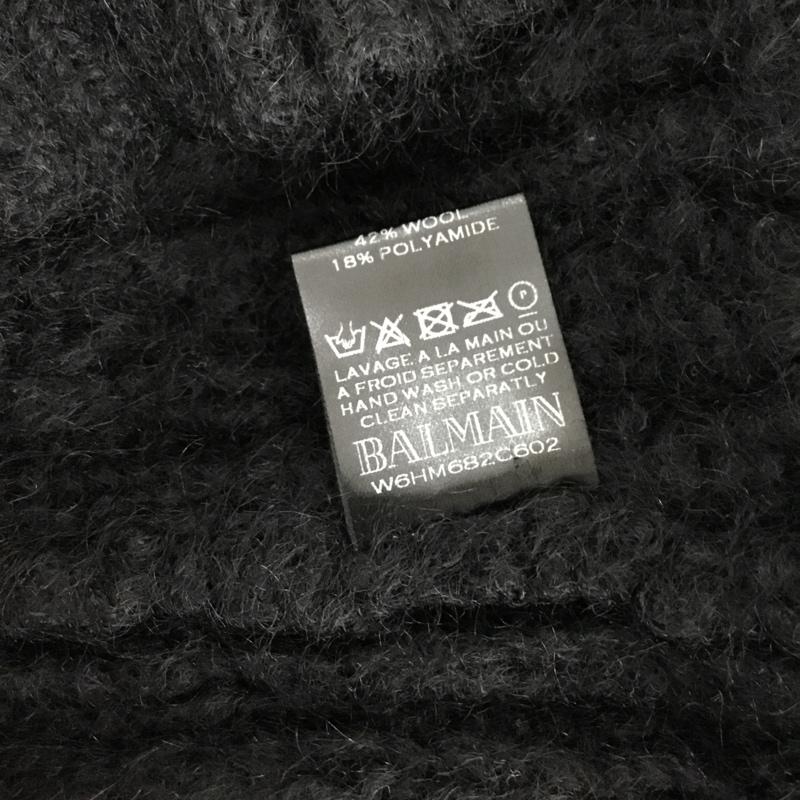 バルマン BALMAIN ニット、セーター 長袖 長袖ニットカットソー クルーネック セーター M  黒 / ブラック / black メンズ USED 古着 中古 10160770
