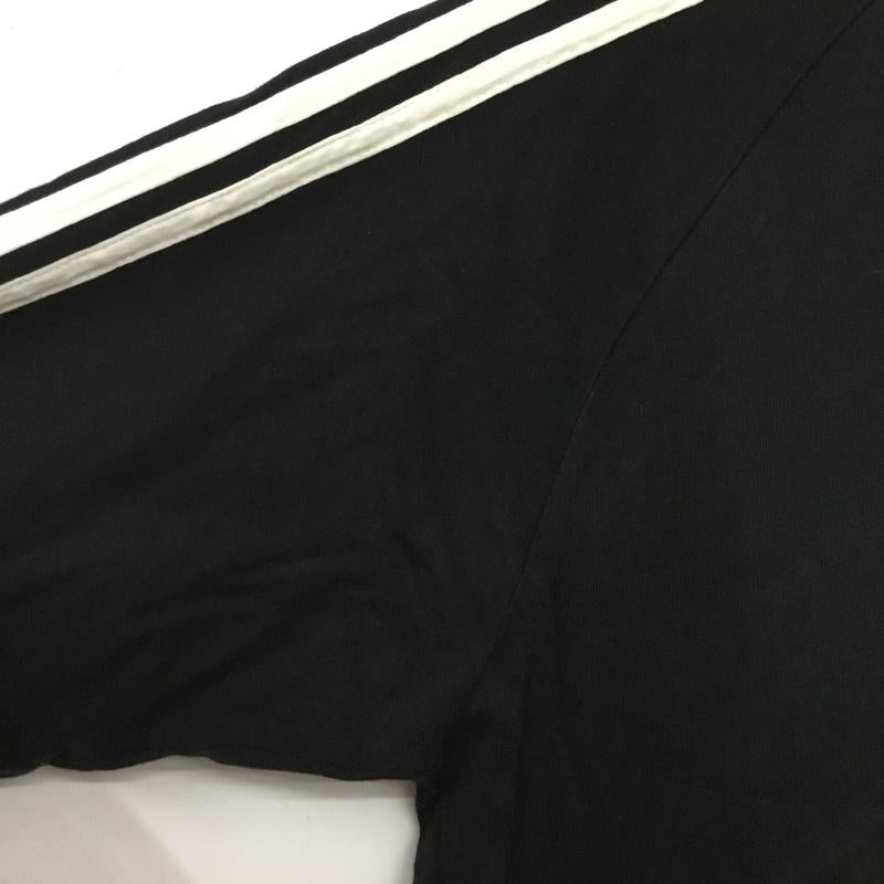 アディダス adidas カットソー 長袖 長袖カットソー プリントカットソー クルーネック ロゴ、文字 黒 / ブラック / black メンズ USED 古着 中古 10160772