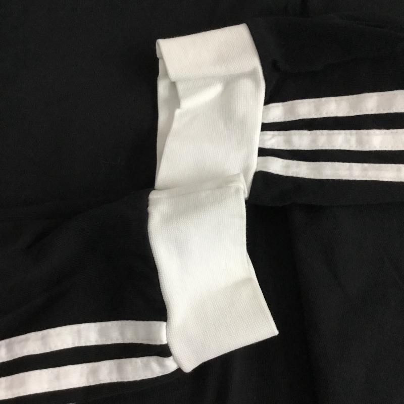 アディダス adidas カットソー 長袖 長袖カットソー プリントカットソー クルーネック ロゴ、文字 黒 / ブラック / black メンズ USED 古着 中古 10160772