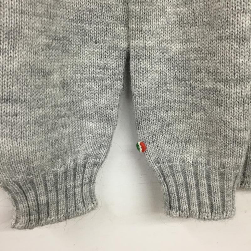 ブイツー V2 ニット、セーター 長袖 長袖ニットカットソー クルーネック セーター XL プリント 灰 / グレー / gray メンズ USED 古着 中古 10160774