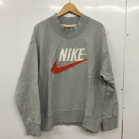 ナイキ NIKE トレーナー 長袖 長袖トレーナー スウェット プルオーバー L ロゴ、文字 灰 / グレー / gray メンズ USED 古着 中古 10160775