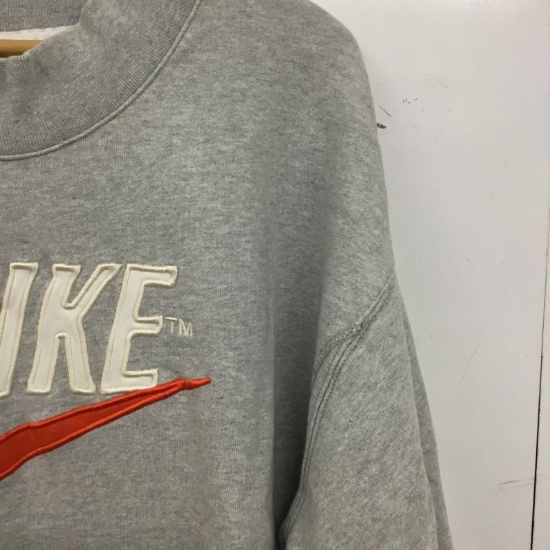 ナイキ NIKE トレーナー 長袖 長袖トレーナー スウェット プルオーバー L ロゴ、文字 灰 / グレー / gray メンズ USED 古着 中古 10160775