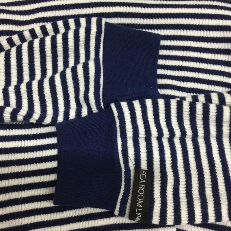 シールームリン SeaRoomlynn Tシャツ 長袖 FREE ボーダー柄 白 / ホワイト / white X 紺 / ネイビー / navy レディース USED 古着 中古 10160778