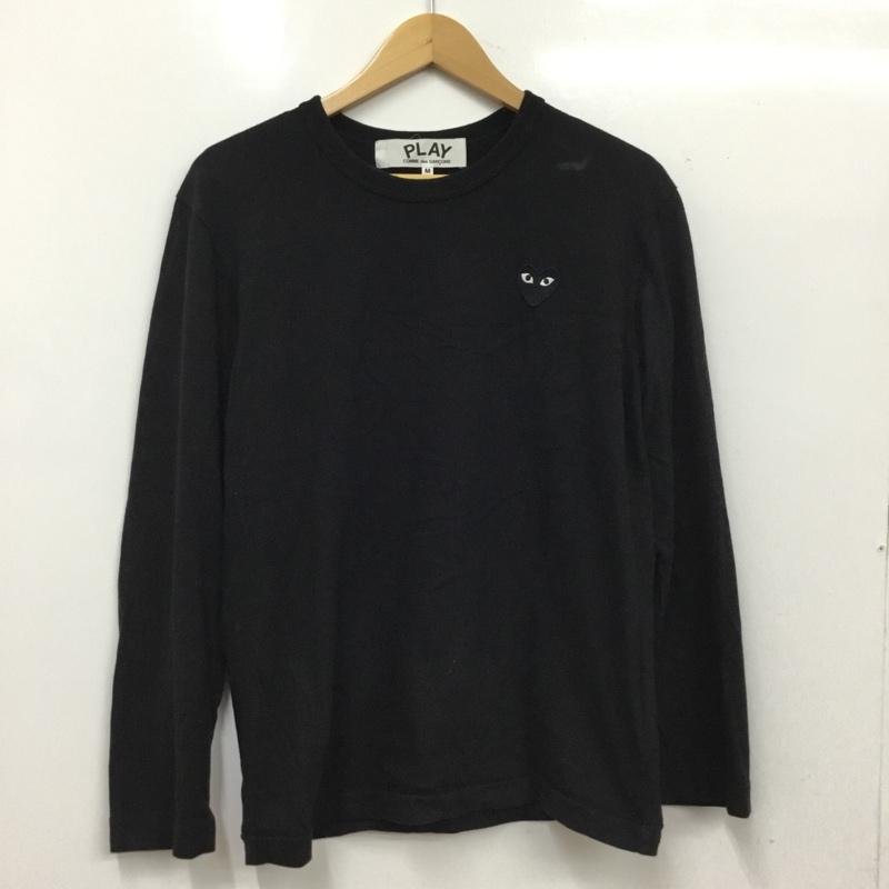 プレイコムデギャルソン PLAY COMME des GARCONS Tシャツ 長袖 AZ-T120 Long Sleeve T-Shirt With Black Emblem M 無地 黒 / ブラック / black メンズ USED 古着 中古 10160780