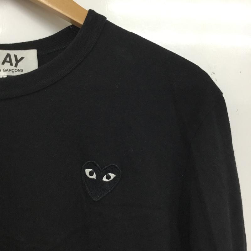 プレイコムデギャルソン PLAY COMME des GARCONS Tシャツ 長袖 AZ-T120 Long Sleeve T-Shirt With Black Emblem M 無地 黒 / ブラック / black メンズ USED 古着 中古 10160780