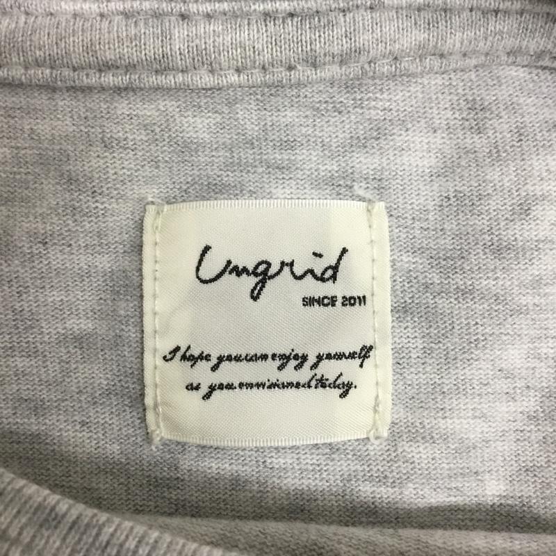 アングリッド Ungrid Tシャツ 半袖 FREE プリント X ロゴ、文字 灰 / グレー / gray レディース USED 古着 中古 10160783