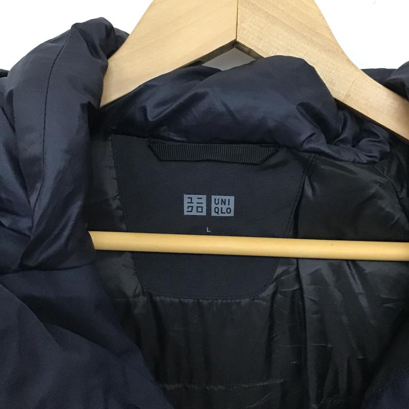 ユニクロ UNIQLO ジャケット、上着 ジャンパー、ブルゾン ジップアップジャケット ナイロンジャケット アウター L 無地 紺 / ネイビー / navy メンズ USED 古着 中古 10160784