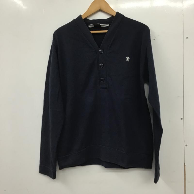 ジムフレックス GYMPHLEX カットソー 長袖 長袖カットソー クルーネックカットソー 刺繍カットソー M ロゴ、文字 紺 / ネイビー / navy メンズ USED 古着 中古 10160785