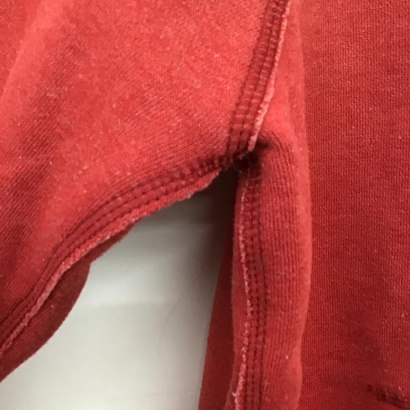 アバクロンビーアンドフィッチ ABERCROMBIE&FITCH ジャケット、上着 ジャンパー、ブルゾン ジップアップジャケット アウター ノーカラージャケット M ロゴ、文字 X ダメージ加工 赤 / レッド / red メンズ USED 古着 中古 10160787