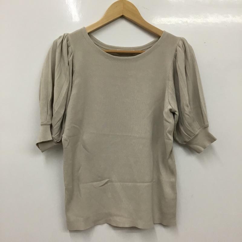 インデックス index カットソー 半袖 L 無地 ベージュ / ベージュ / beige レディース USED 古着 中古 10160790