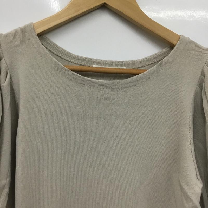インデックス index カットソー 半袖 L 無地 ベージュ / ベージュ / beige レディース USED 古着 中古 10160790