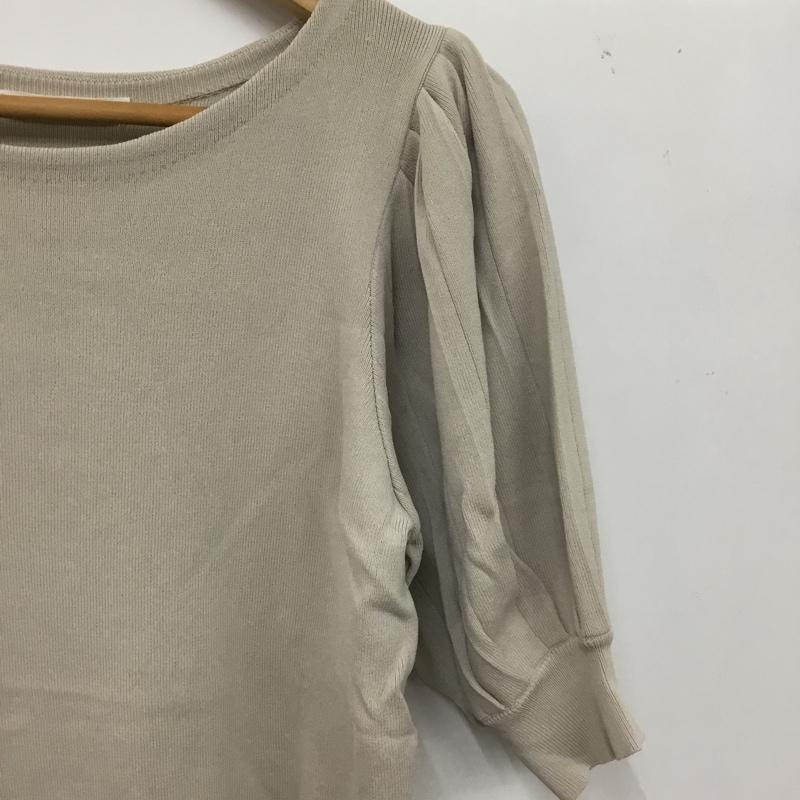 インデックス index カットソー 半袖 L 無地 ベージュ / ベージュ / beige レディース USED 古着 中古 10160790