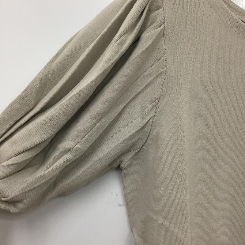 インデックス index カットソー 半袖 L 無地 ベージュ / ベージュ / beige レディース USED 古着 中古 10160790