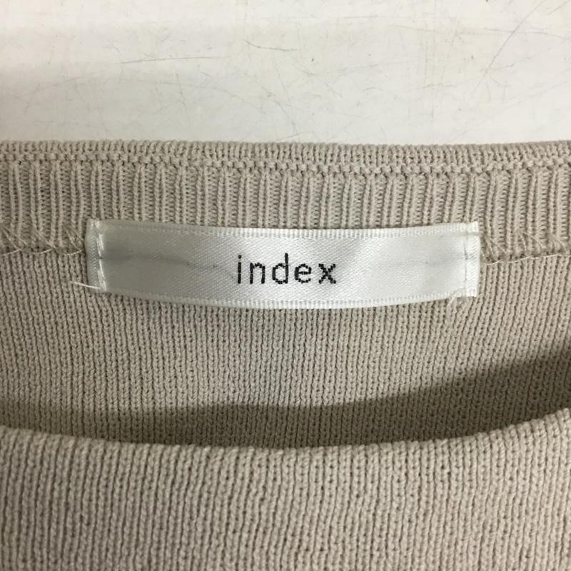 インデックス index カットソー 半袖 L 無地 ベージュ / ベージュ / beige レディース USED 古着 中古 10160790